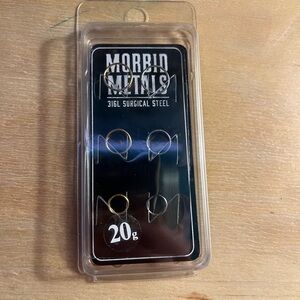 6 pack 20G silver & gold nose rings (3 sizes) “Morbid Metals”